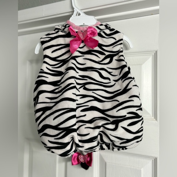 Koala Kids Infant Girl Plush Black White Stripe Baby Zebra Costume Hoodie 6-9 m - Picture 7 of 13